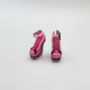 Monster High Doll Draculauras Sweet 1600 Shoes Booties Black Pink Original